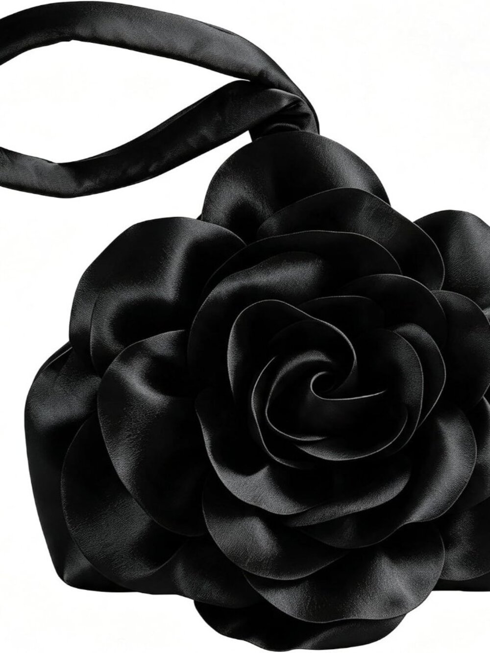 Women's Flower Satin Evening Bags Triangle Clutch Purses